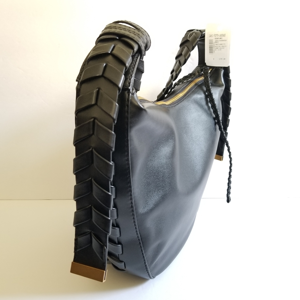 Stella McCartney Braided Hobo Shoulder Bag Black - Picture 8 of 12